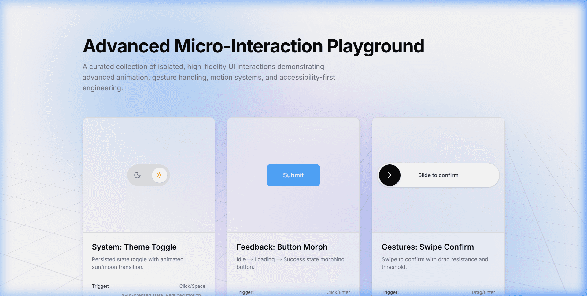 Screenshot of Interactive Playground